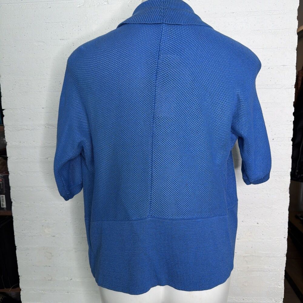 NWT Ralph Lauren Open Front Cardigan Sky Blue M Grandmacore Quiet Luxury - Picture 4 of 8